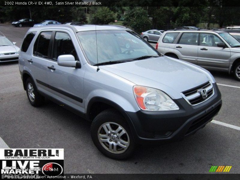 Satin Silver Metallic / Black 2002 Honda CR-V EX 4WD