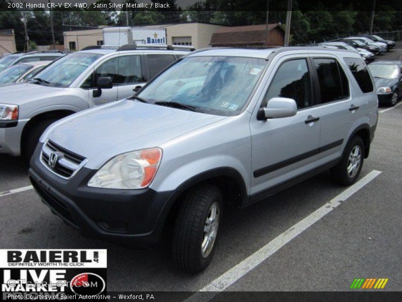 Satin Silver Metallic / Black 2002 Honda CR-V EX 4WD