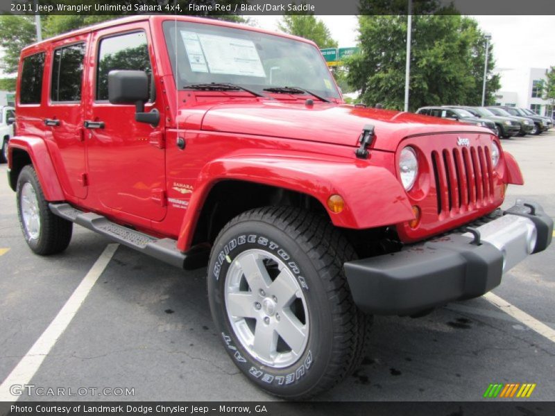 Flame Red / Black/Dark Saddle 2011 Jeep Wrangler Unlimited Sahara 4x4