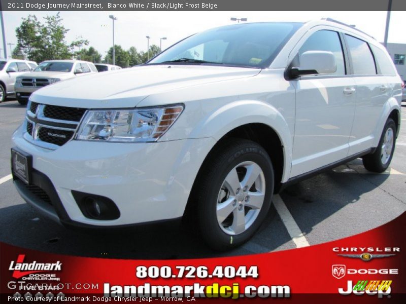 Bianco White / Black/Light Frost Beige 2011 Dodge Journey Mainstreet