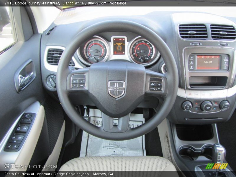 Bianco White / Black/Light Frost Beige 2011 Dodge Journey Mainstreet