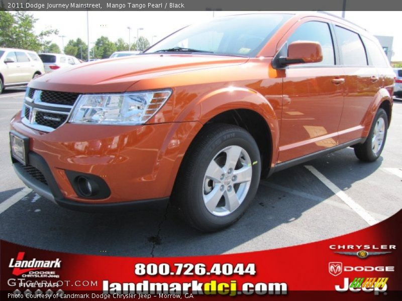 Mango Tango Pearl / Black 2011 Dodge Journey Mainstreet