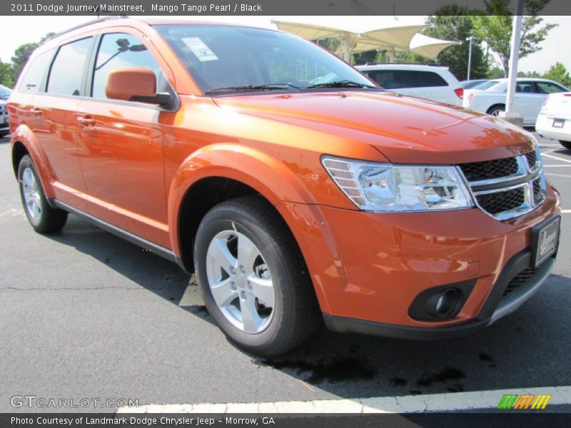 Mango Tango Pearl / Black 2011 Dodge Journey Mainstreet