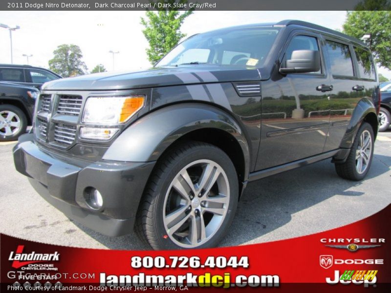 Dark Charcoal Pearl / Dark Slate Gray/Red 2011 Dodge Nitro Detonator