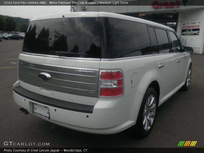 White Platinum Tri-Coat Metallic / Medium Light Stone 2010 Ford Flex Limited AWD