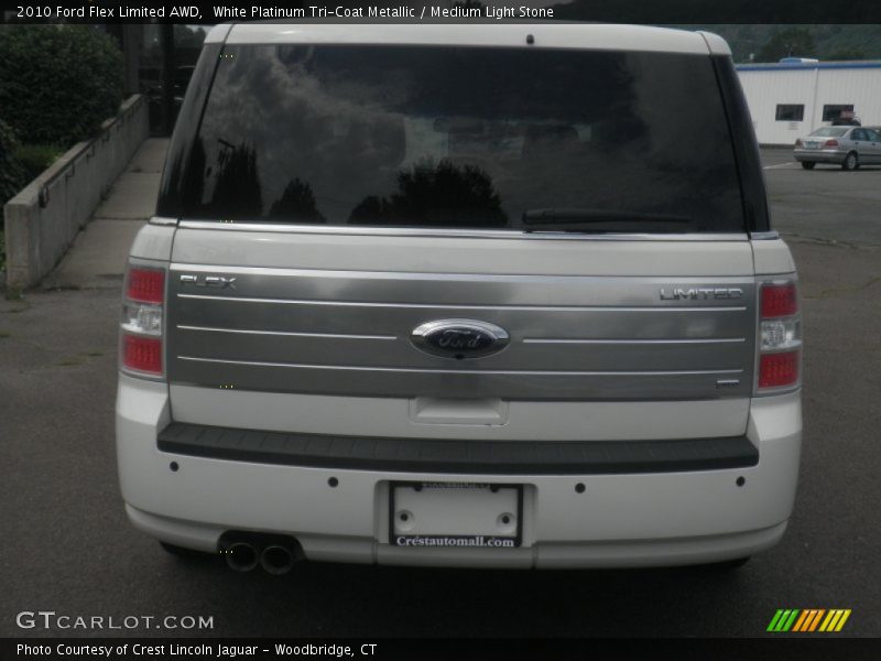 White Platinum Tri-Coat Metallic / Medium Light Stone 2010 Ford Flex Limited AWD