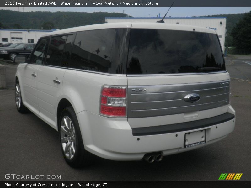 White Platinum Tri-Coat Metallic / Medium Light Stone 2010 Ford Flex Limited AWD