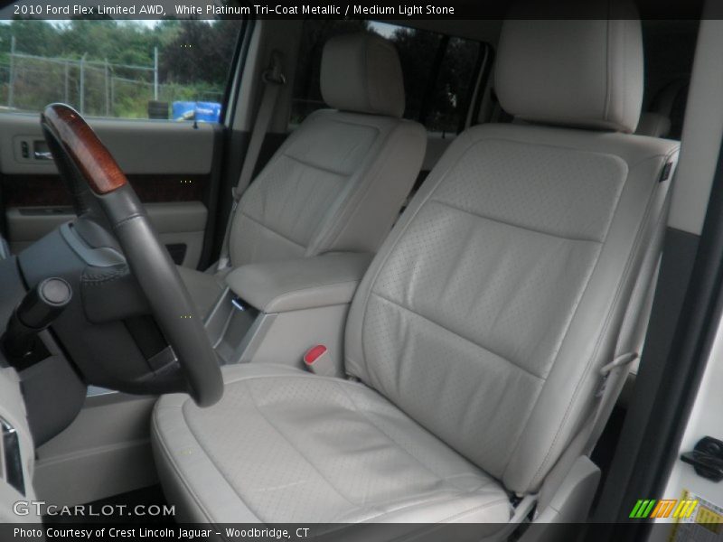 White Platinum Tri-Coat Metallic / Medium Light Stone 2010 Ford Flex Limited AWD