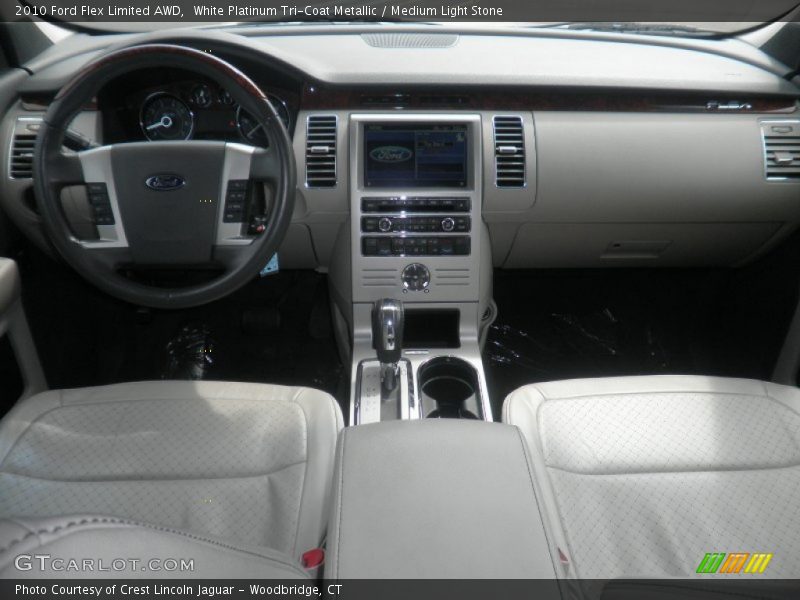 White Platinum Tri-Coat Metallic / Medium Light Stone 2010 Ford Flex Limited AWD
