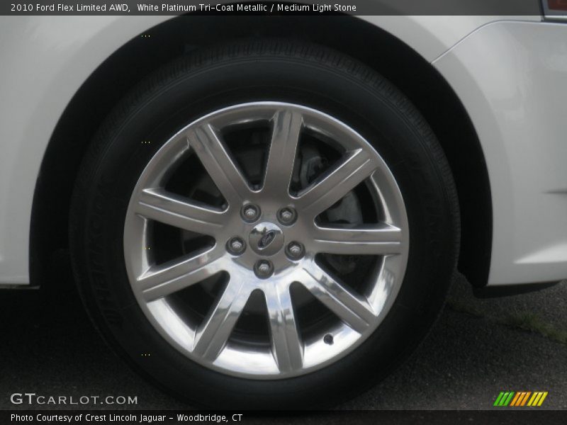 White Platinum Tri-Coat Metallic / Medium Light Stone 2010 Ford Flex Limited AWD