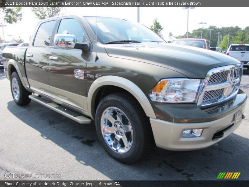 Front 3/4 View of 2011 Ram 1500 Laramie Longhorn Crew Cab 4x4