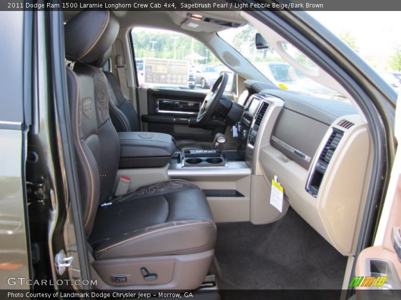 Sagebrush Pearl / Light Pebble Beige/Bark Brown 2011 Dodge Ram 1500 Laramie Longhorn Crew Cab 4x4