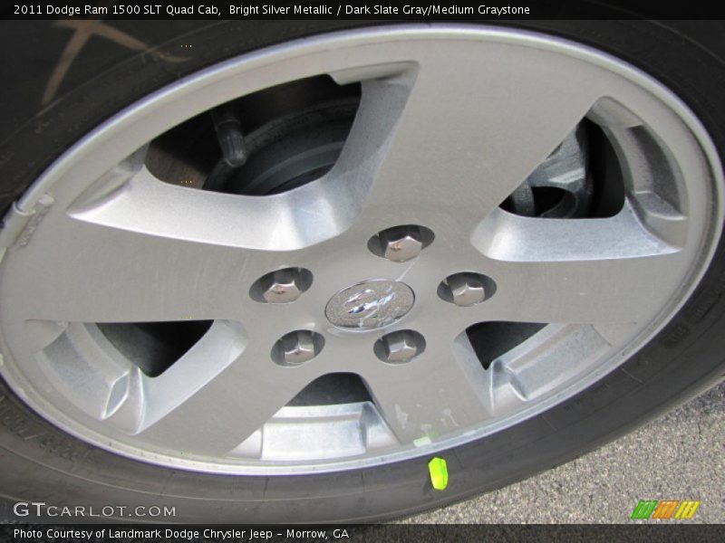 Bright Silver Metallic / Dark Slate Gray/Medium Graystone 2011 Dodge Ram 1500 SLT Quad Cab