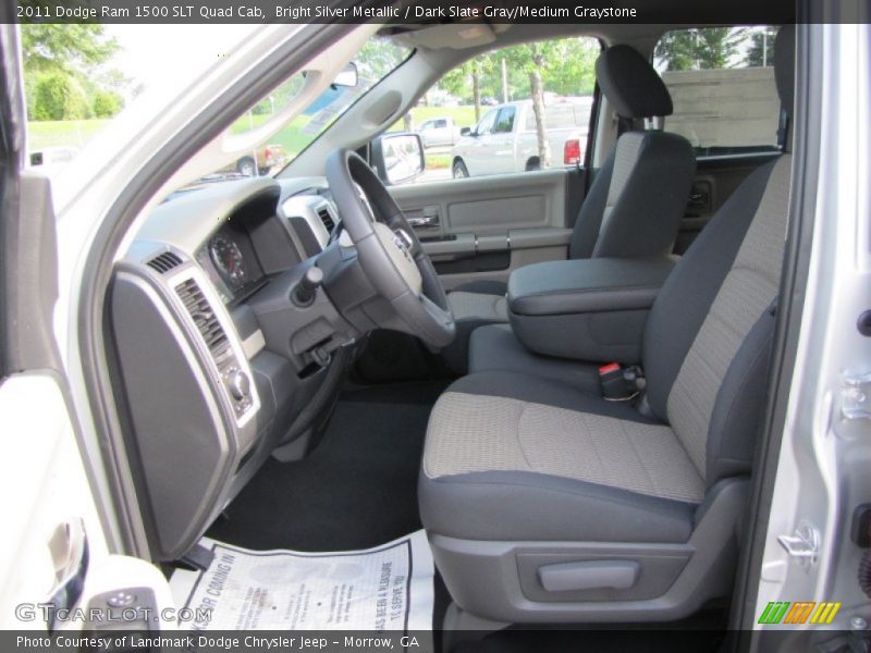 Bright Silver Metallic / Dark Slate Gray/Medium Graystone 2011 Dodge Ram 1500 SLT Quad Cab