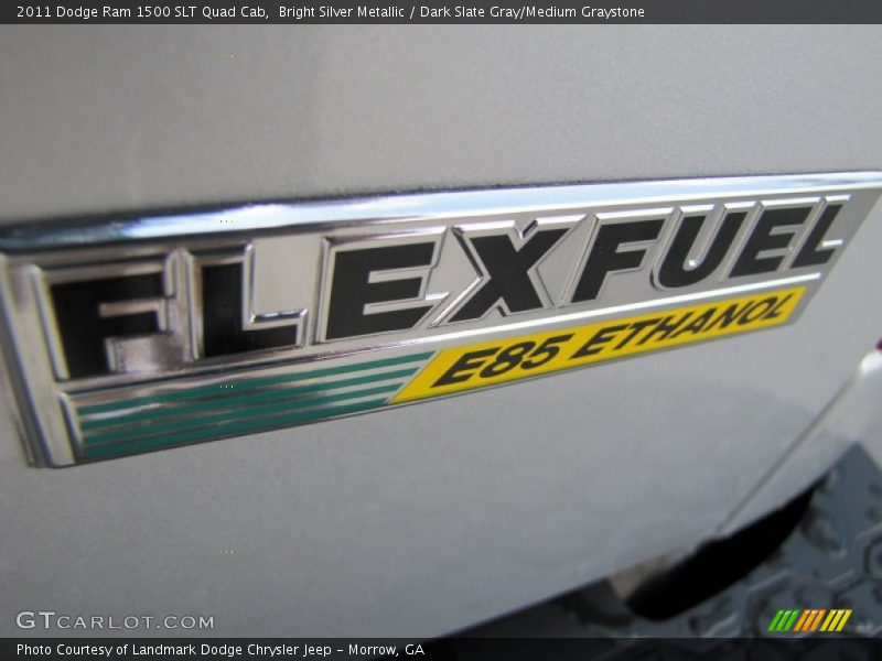 Bright Silver Metallic / Dark Slate Gray/Medium Graystone 2011 Dodge Ram 1500 SLT Quad Cab