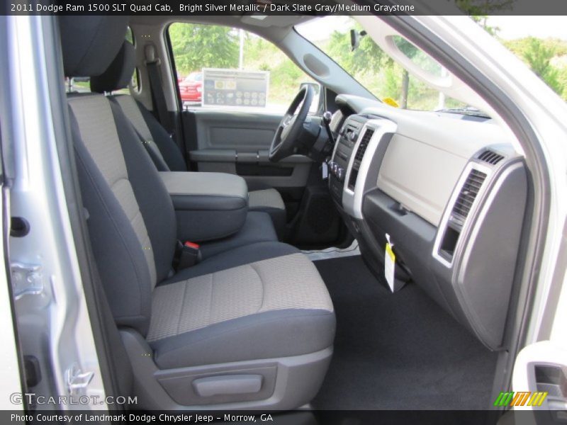 Bright Silver Metallic / Dark Slate Gray/Medium Graystone 2011 Dodge Ram 1500 SLT Quad Cab