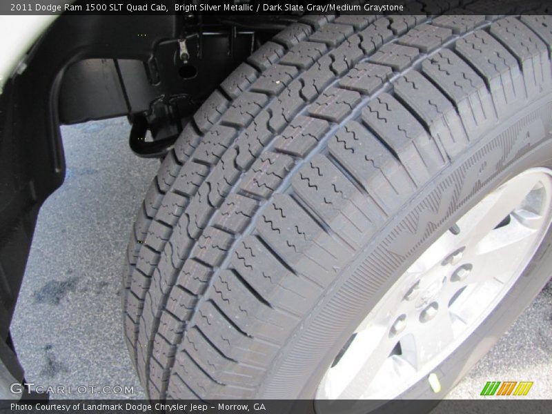 Bright Silver Metallic / Dark Slate Gray/Medium Graystone 2011 Dodge Ram 1500 SLT Quad Cab