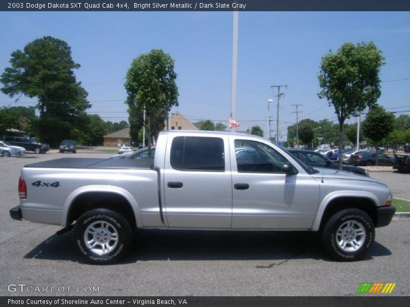  2003 Dakota SXT Quad Cab 4x4 Bright Silver Metallic