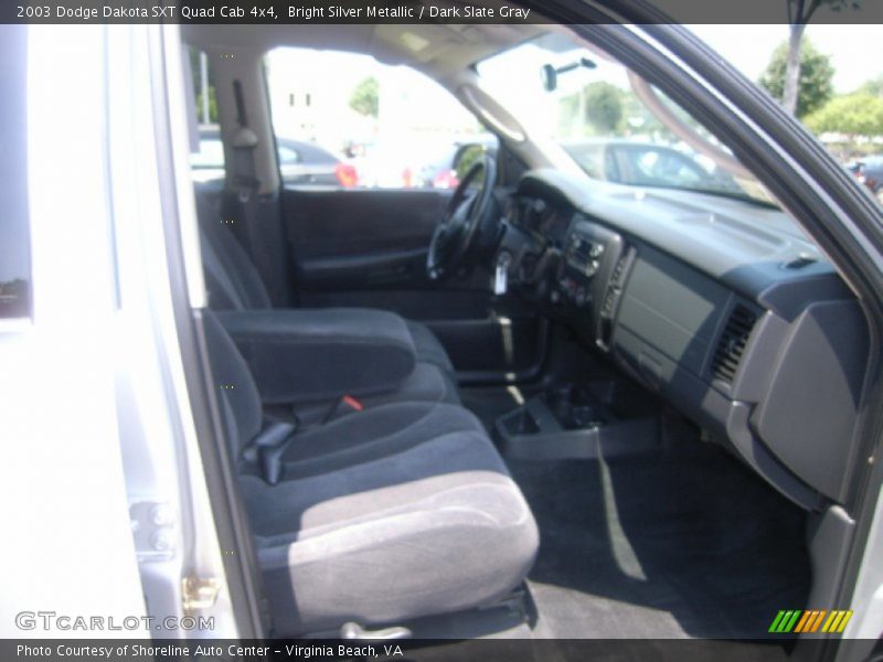 Bright Silver Metallic / Dark Slate Gray 2003 Dodge Dakota SXT Quad Cab 4x4