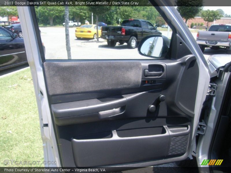 Bright Silver Metallic / Dark Slate Gray 2003 Dodge Dakota SXT Quad Cab 4x4