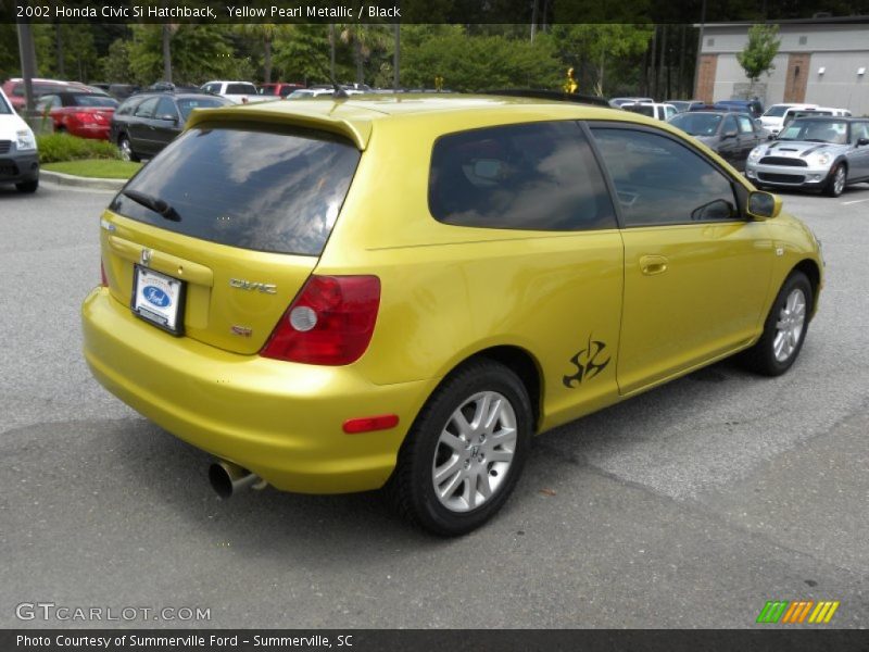 Yellow Pearl Metallic / Black 2002 Honda Civic Si Hatchback