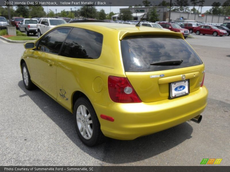 Yellow Pearl Metallic / Black 2002 Honda Civic Si Hatchback