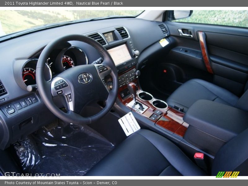 Nautical Blue Pearl / Black 2011 Toyota Highlander Limited 4WD