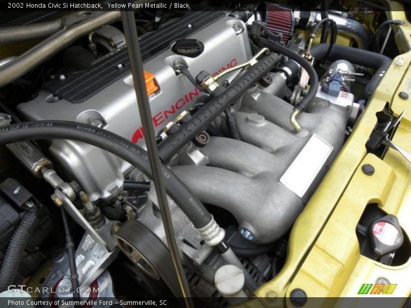 Yellow Pearl Metallic / Black 2002 Honda Civic Si Hatchback