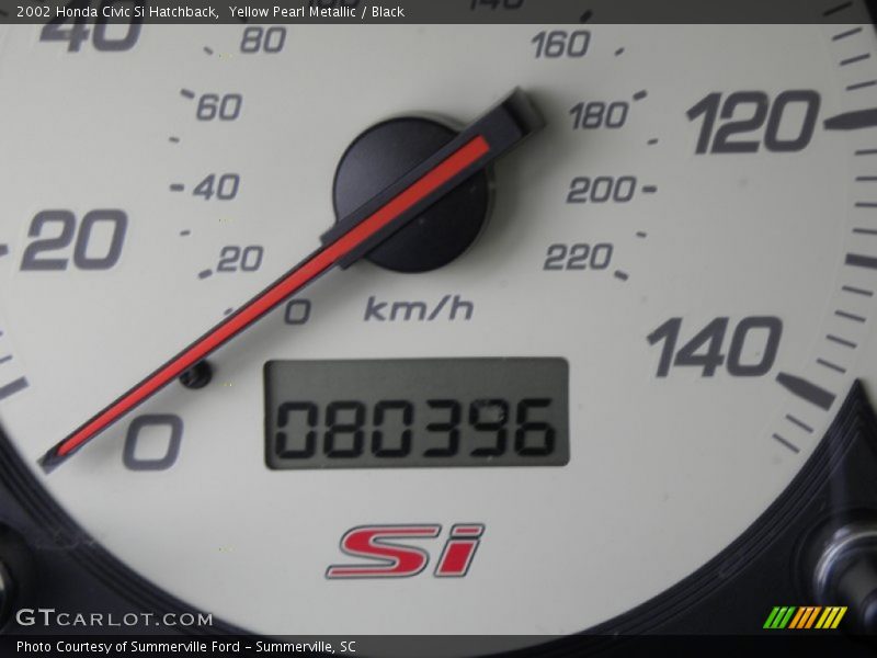 Yellow Pearl Metallic / Black 2002 Honda Civic Si Hatchback