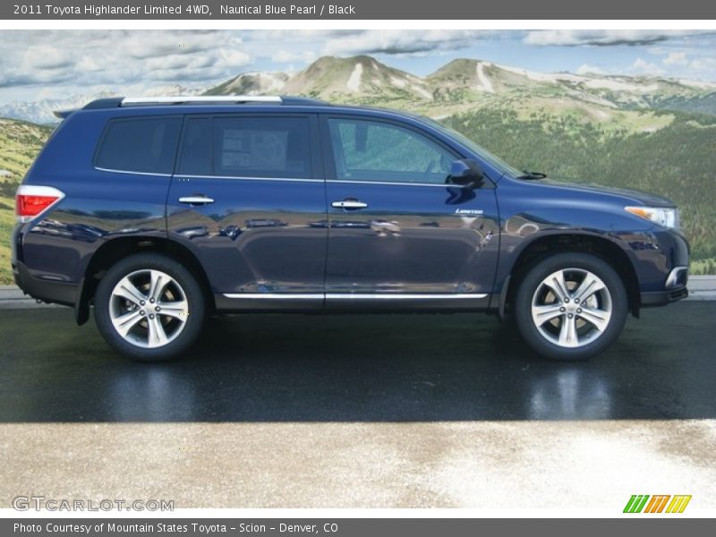Nautical Blue Pearl / Black 2011 Toyota Highlander Limited 4WD