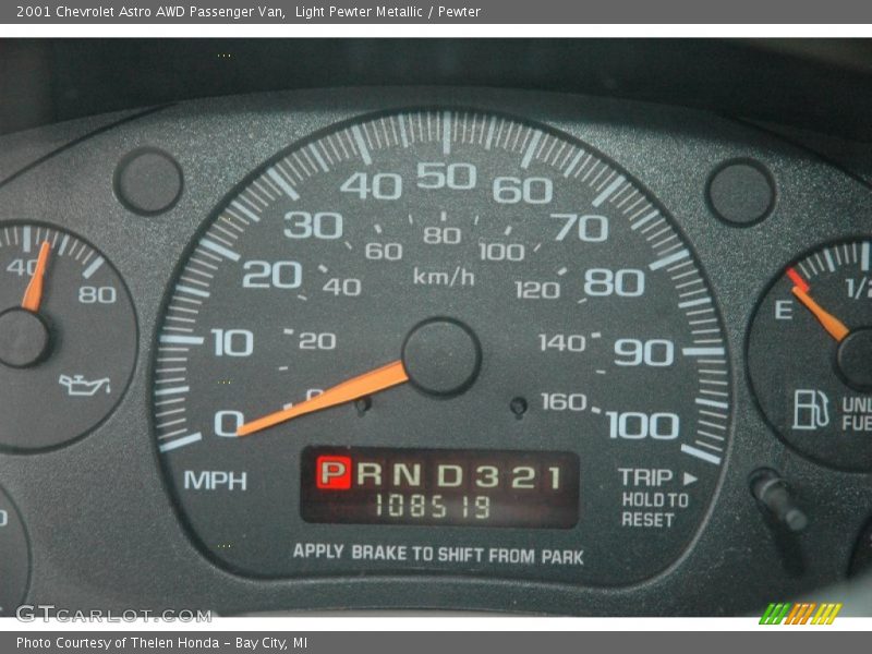 Light Pewter Metallic / Pewter 2001 Chevrolet Astro AWD Passenger Van