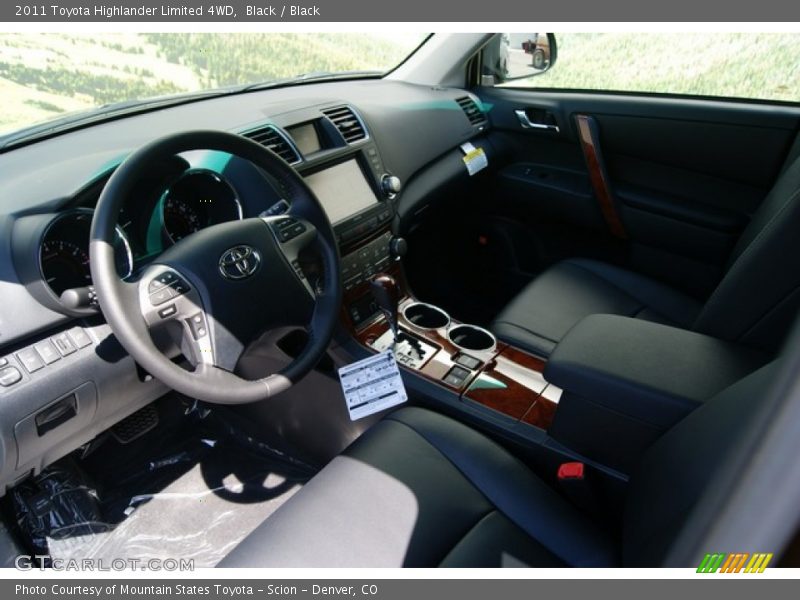 Black / Black 2011 Toyota Highlander Limited 4WD