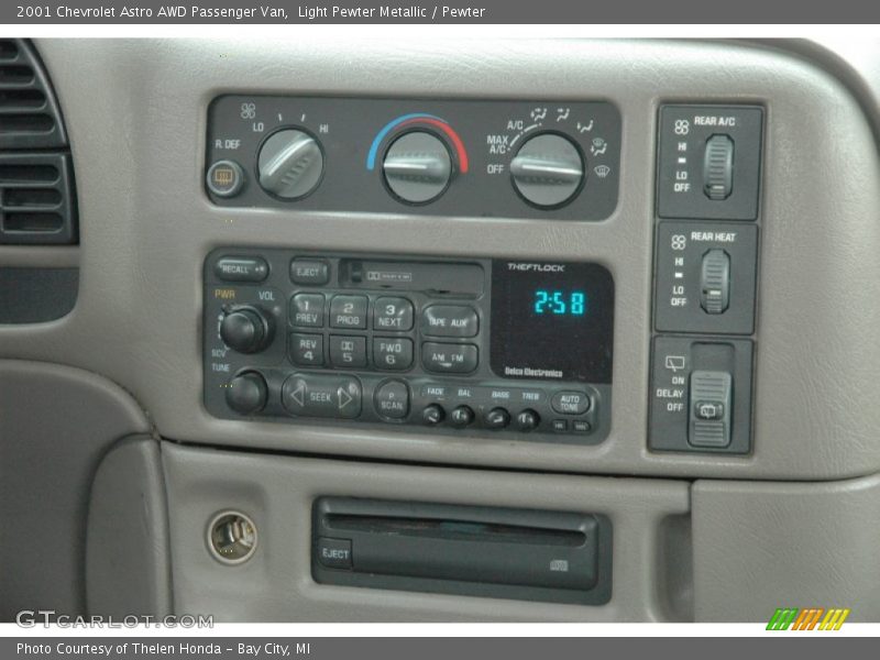 Controls of 2001 Astro AWD Passenger Van