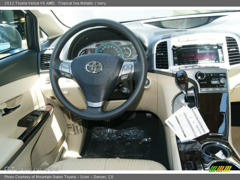 Tropical Sea Metallic / Ivory 2011 Toyota Venza V6 AWD