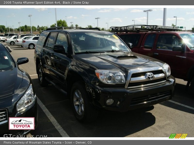 Black / Stone Gray 2008 Toyota 4Runner Sport Edition 4x4