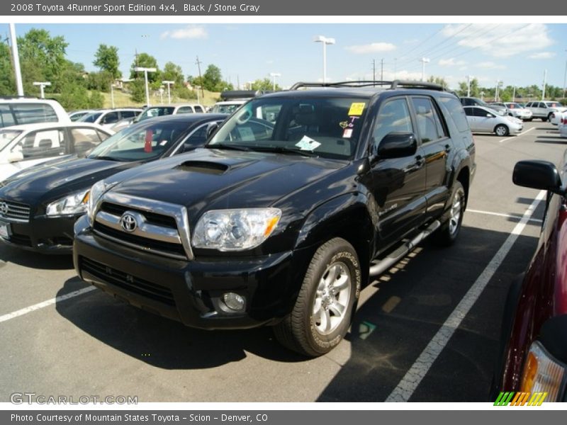 Black / Stone Gray 2008 Toyota 4Runner Sport Edition 4x4
