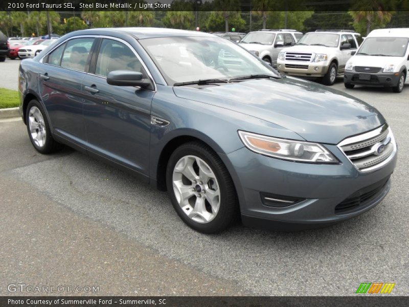 Steel Blue Metallic / Light Stone 2010 Ford Taurus SEL