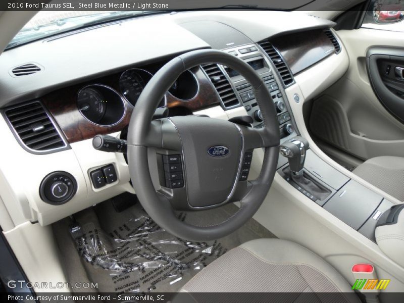 Steel Blue Metallic / Light Stone 2010 Ford Taurus SEL