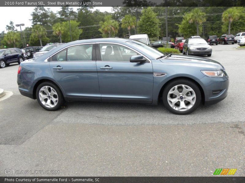 Steel Blue Metallic / Light Stone 2010 Ford Taurus SEL