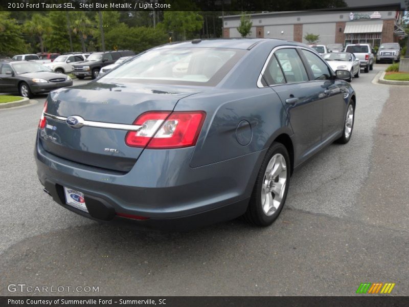 Steel Blue Metallic / Light Stone 2010 Ford Taurus SEL