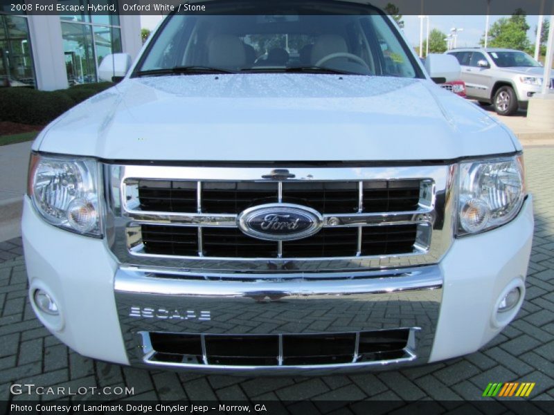 Oxford White / Stone 2008 Ford Escape Hybrid