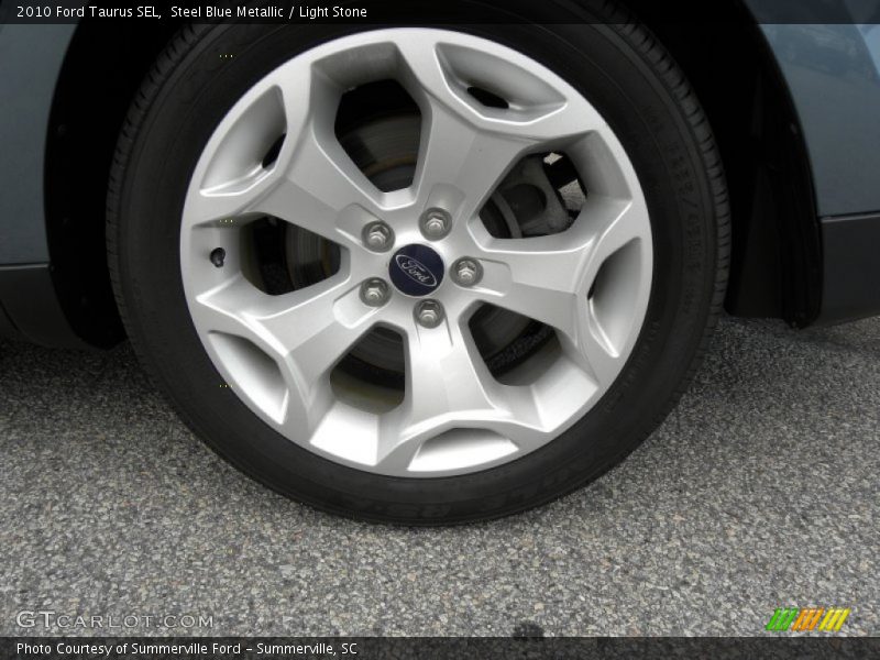 Steel Blue Metallic / Light Stone 2010 Ford Taurus SEL