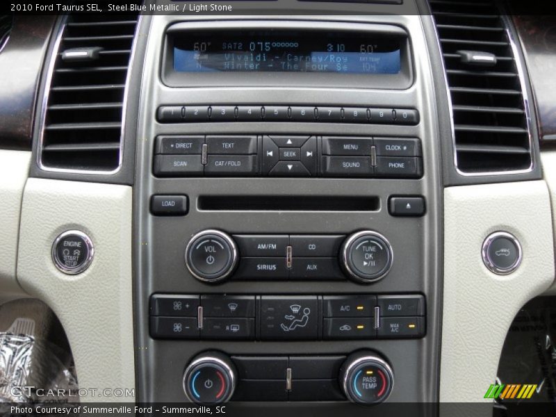 Steel Blue Metallic / Light Stone 2010 Ford Taurus SEL