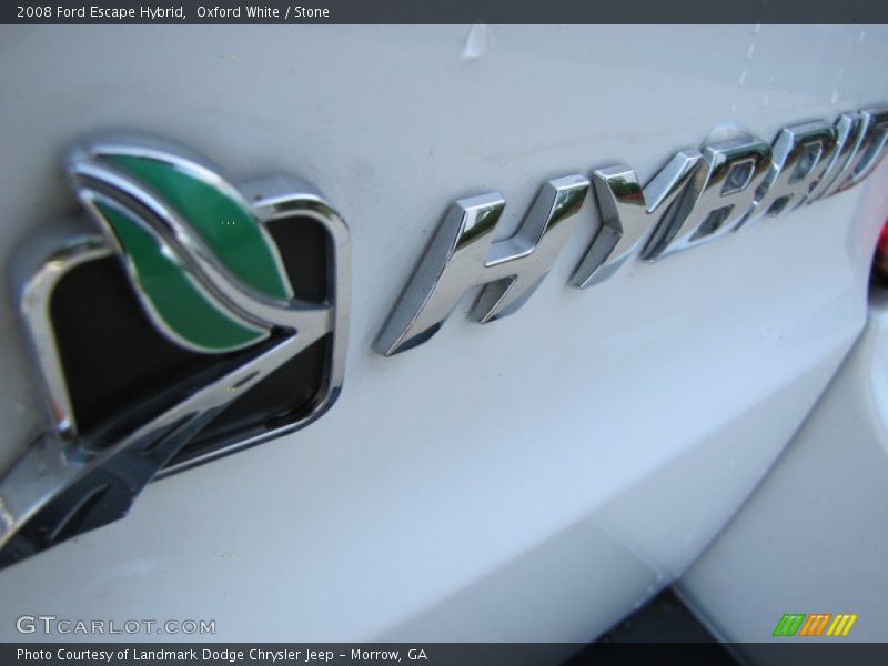 Oxford White / Stone 2008 Ford Escape Hybrid