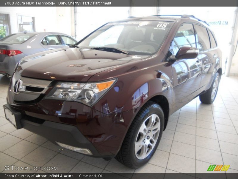 Dark Cherry Pearl / Parchment 2008 Acura MDX Technology
