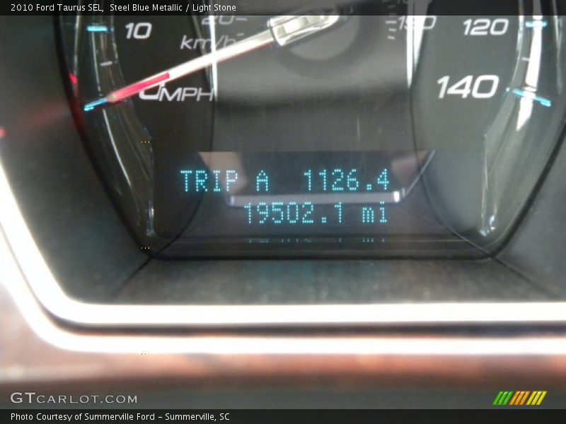 Steel Blue Metallic / Light Stone 2010 Ford Taurus SEL