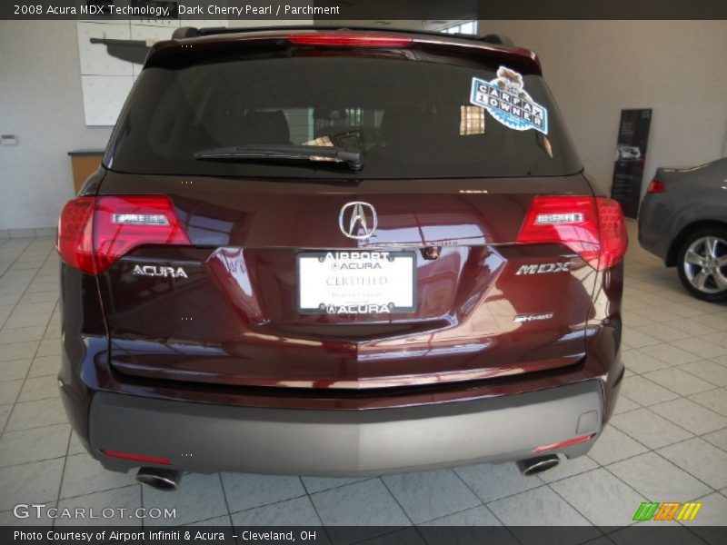 Dark Cherry Pearl / Parchment 2008 Acura MDX Technology