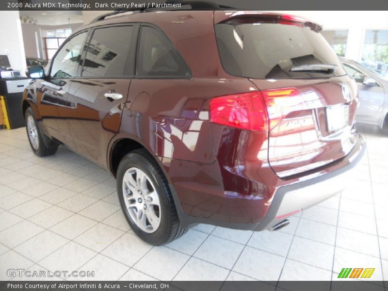 Dark Cherry Pearl / Parchment 2008 Acura MDX Technology
