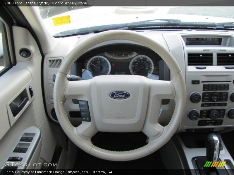 Oxford White / Stone 2008 Ford Escape Hybrid