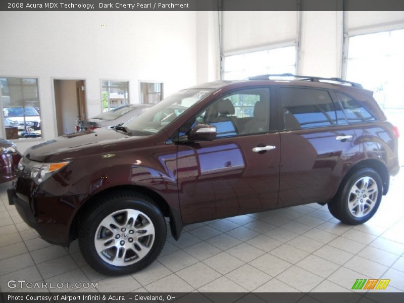 Dark Cherry Pearl / Parchment 2008 Acura MDX Technology